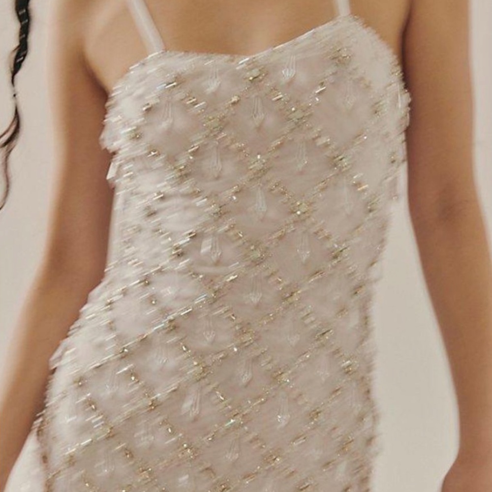 Oceanus 'Arabella' Hand-Beaded Dress in White (NWT) - Picture 8 of 10